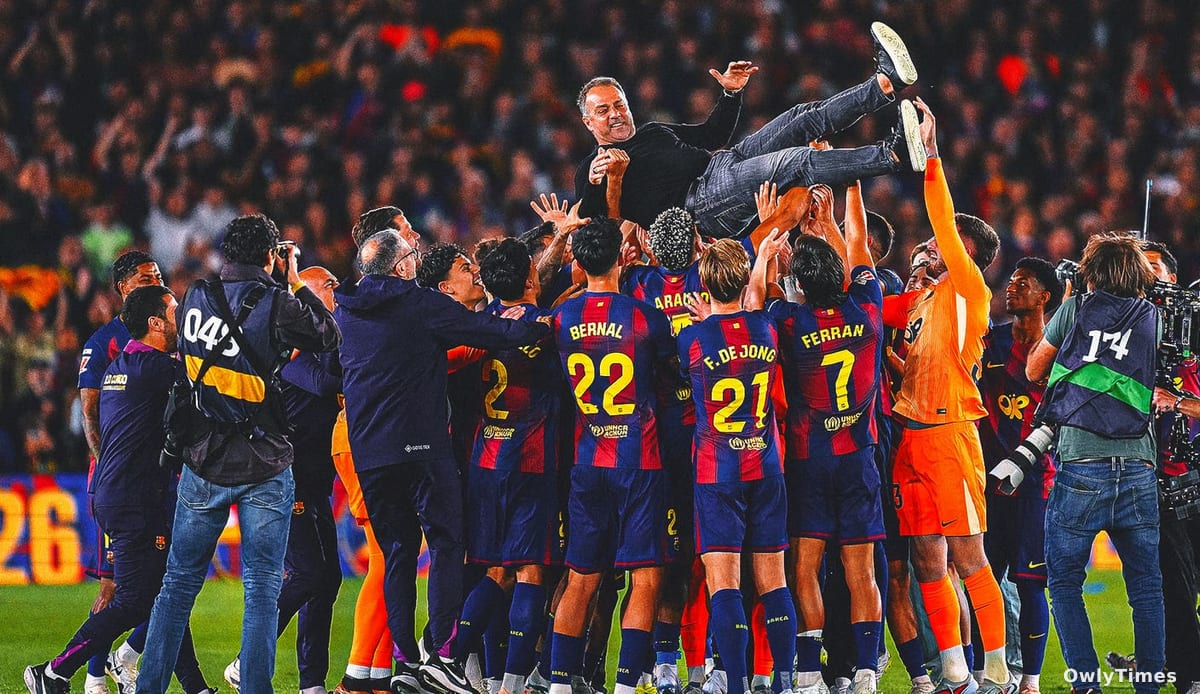 Barcelona Wins La Liga Title 2-0 vs. Real Madrid as Flick Grieves