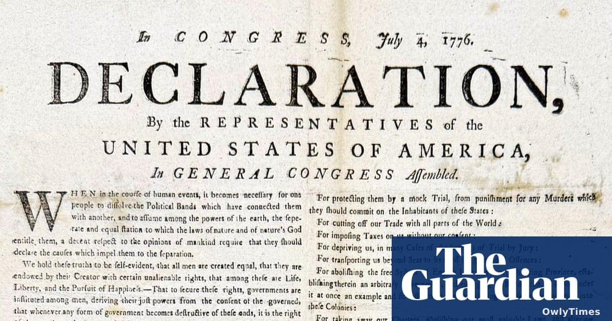Rare Declaration of Independence Copy Found at UK National Archives