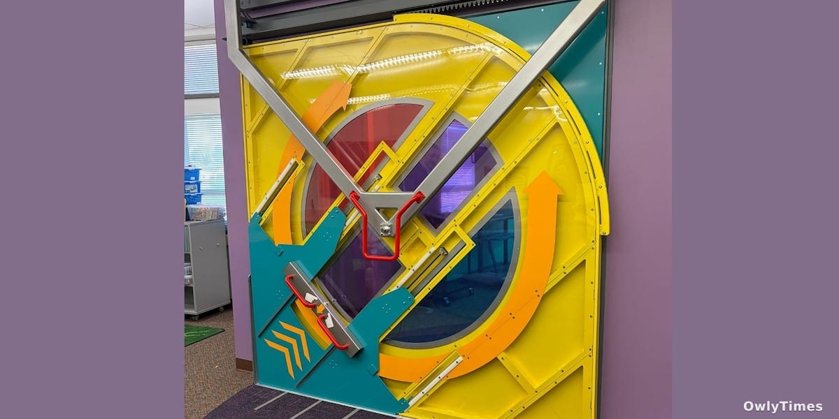 McAuliffe Elementary Installs Physics-Based STEM Door in Cimarron